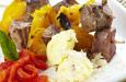 Brocheta de res y mango con manteq... (RECETA)