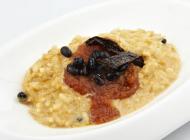 Risotto de tomate y fríjol negro